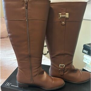 Brown Wide Calf Boots